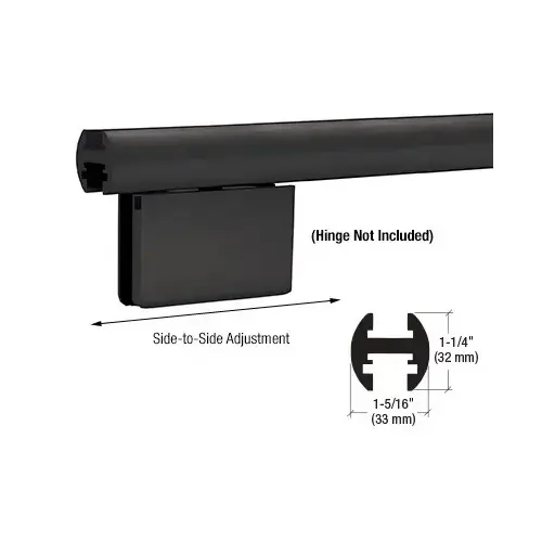 Matte Black 95" EZ-Adjust Shower Door Header Kit Matte Black 95" EZ-Adjust Shower Door Header Kit