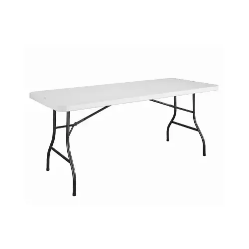 6-Ft. Folding Table, White Resin Top, 30 x 72 In. 6-Ft. Folding Table, White Resin Top, 30 x 72 In.