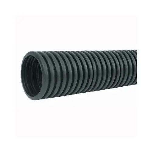 3 In. x 10 Ft. Polyethylene Corrugated Solid Pipe Spigot End Black
