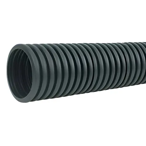 3 In. x 10 Ft. Polyethylene Corrugated Solid Pipe Spigot End Black