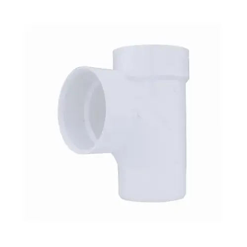 DWV Sanitary Street Tee, White, 4 In.