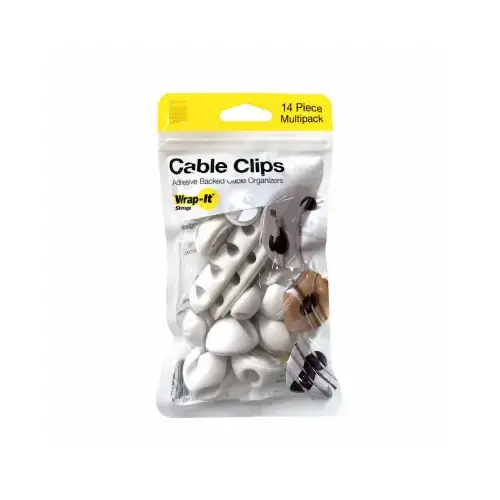14-Pc. Cable Clips Assortment, White - pack of 14 14-Pc. Cable Clips Assortment, White - pack of 14