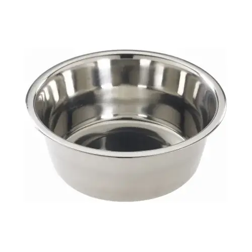 Pet Bowl Silver Stainless Steel For Dogs Mirror