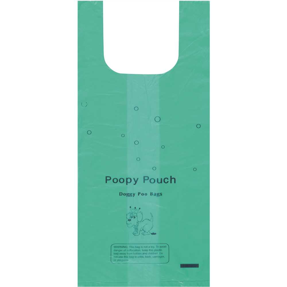 POOPY POUCH SD-6-400 Tie Handle Pet Waste Bag - pack of 6