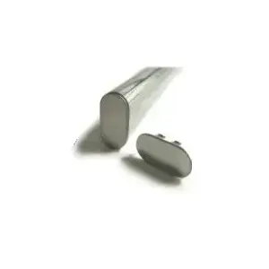 Epco 831-PC Oval closet rod end cap, polished stainless steel