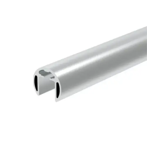 1 7/8" Round Aluminum Cap Rail Brushed Nickel 240" Length 1 7/8" Round Aluminum Cap Rail Brushed Nickel 240" Length