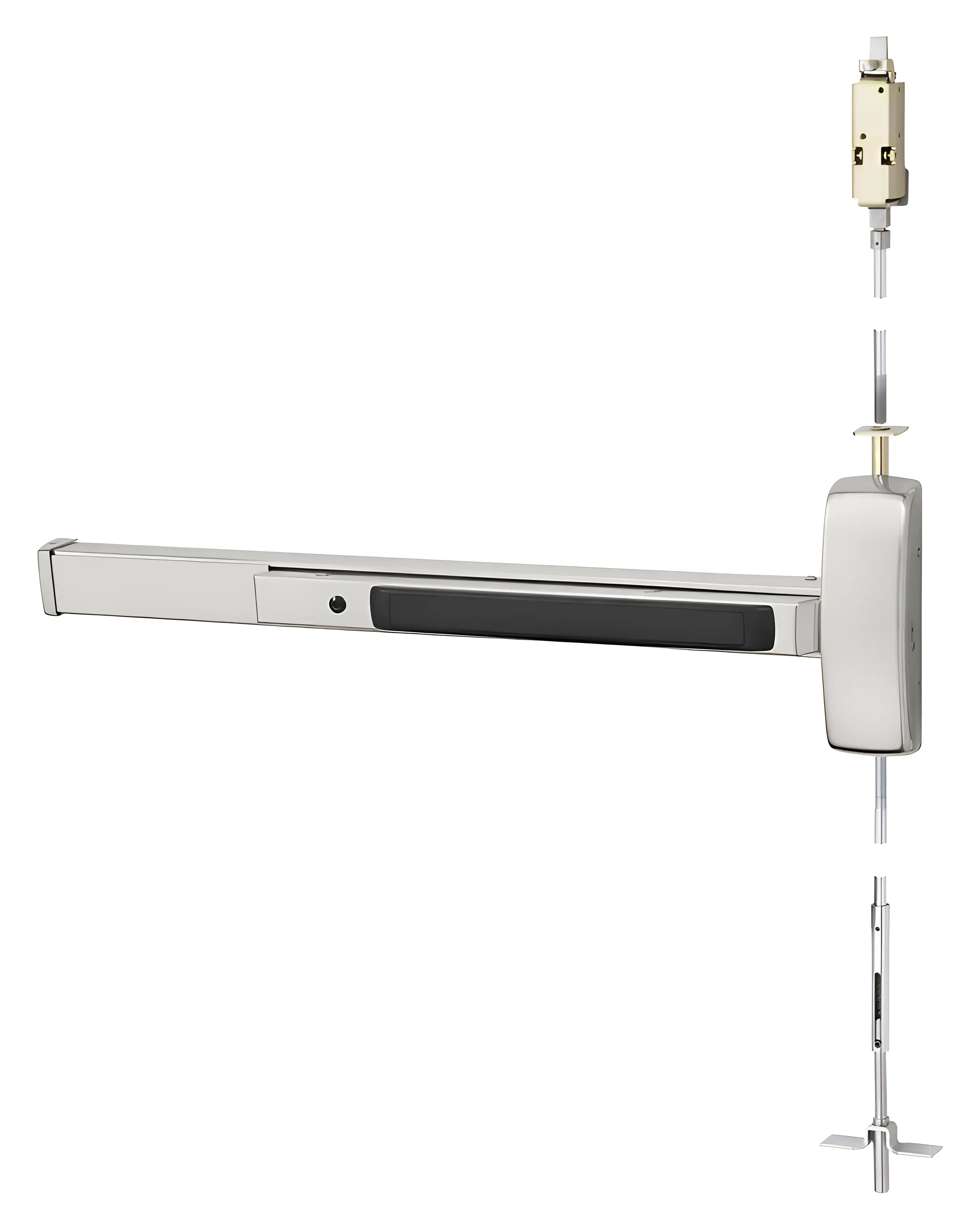 Sargent Concealed Vertical Rod Exit Device Satin Stainless Steel 43-MD8673J-12V ETA LHR 32D