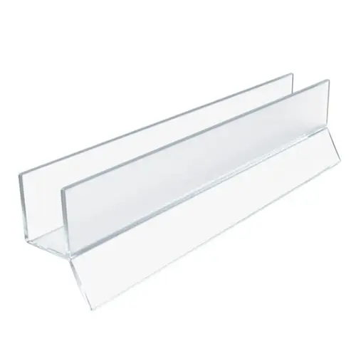 Clear Dual Durometer PVC Seal and Wipe for 3/8" Glass - 95" Stock Length