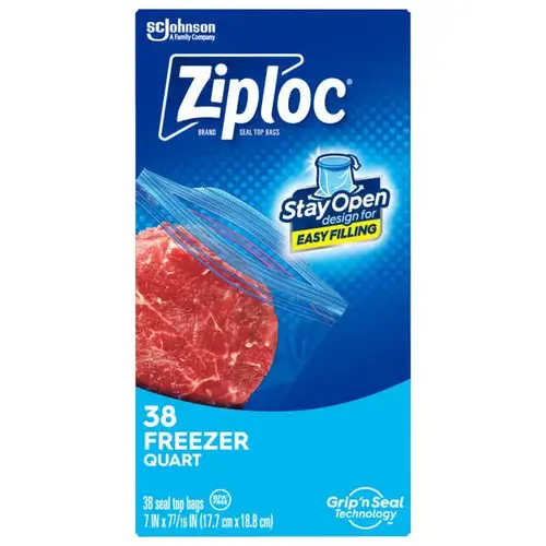 Ziploc Brand Freezer Bags, 1 QUART / MEDIUM SIZE FREEZER BAGS Ziploc Brand Freezer Bags, 1 QUART / MEDIUM SIZE FREEZER BAGS