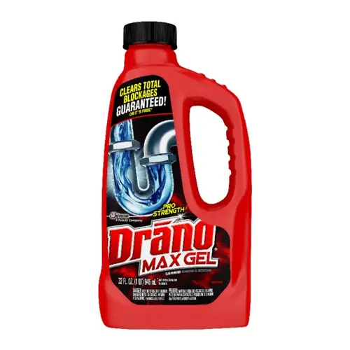 Drano Max Gel Clog Remover, 32 oz. Bottle - pack of 12 Drano Max Gel Clog Remover, 32 oz. Bottle - pack of 12