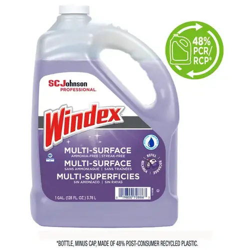 SC Johnson Professional Windex Multi-Surface Ammonia-Free, Streak-Free Cleaner, 8 Blue SC Johnson Professional Windex Multi-Surface Ammonia-Free, Streak-Free Cleaner, 8 Blue