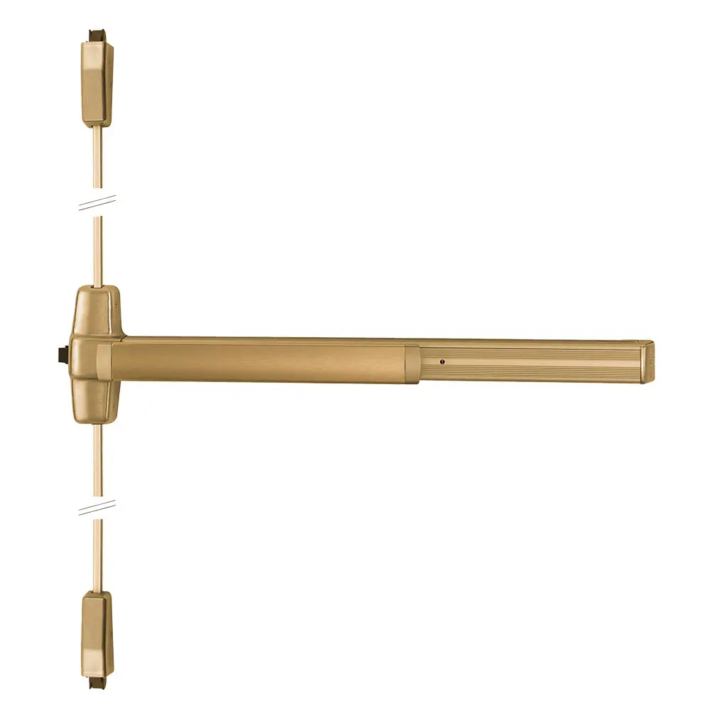 Von Duprin Surface Vertical Rod Exit Device Satin Bronze Clear Coated RXQEL9927LKC18 3 US10 RHR