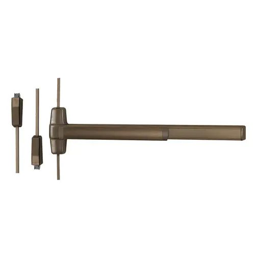 Surface Vertical Rod Exit Device Dark Oxidized Satin Bronze Oil Rubbed Surface Vertical Rod Exit Device Dark Oxidized Satin Bronze Oil Rubbed