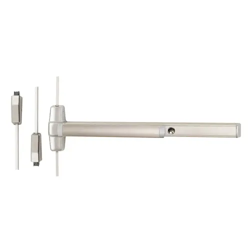 Von Duprin Surface Vertical Rod Exit Device Satin Stainless Steel Von Duprin Surface Vertical Rod Exit Device Satin Stainless Steel