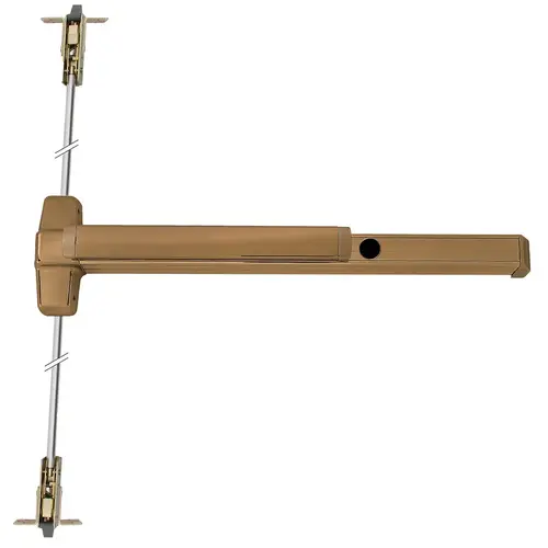 Von Duprin Concealed Vertical Rod Exit Device Satin Bronze Clear Coated Von Duprin Concealed Vertical Rod Exit Device Satin Bronze Clear Coated
