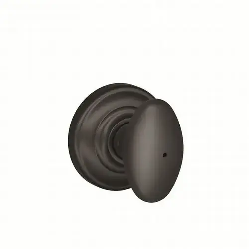F40 Siena Knob Privacy Lock with Andover Trim Matte Black F40 Siena Knob Privacy Lock with Andover Trim Matte Black