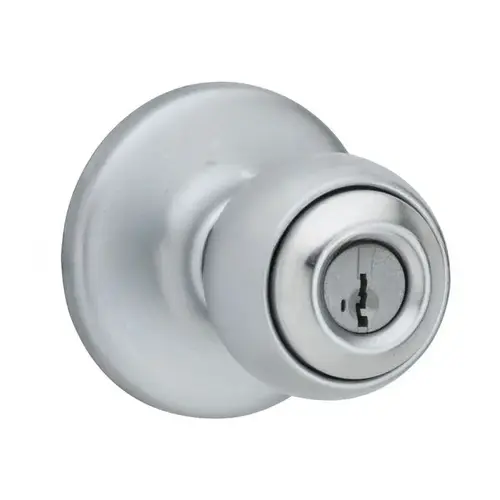 Storeroom Function Keyed Entry Smart Key Door Knobset Satin Chrome Storeroom Function Keyed Entry Smart Key Door Knobset Satin Chrome