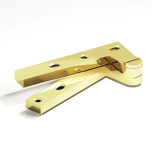 # 6 4-3/8" Pivot Hinge with 250 Pound Load Unlacquered Polished Brass Finish