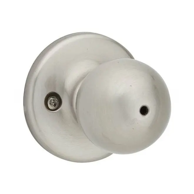Kwikset Security Series Polo Privacy Door Knobset Satin Nickel 300P-15 Kwikset Security Series Polo Privacy Door Knobset Satin Nickel 300P-15