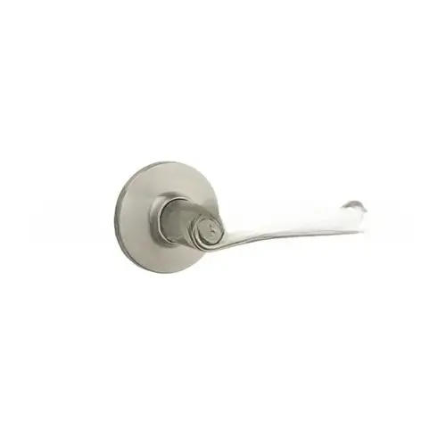 Grapevine Single Cylinder Keyed Entry Door Lever Set with Round Rose from the SafeLock Series Satin Nickel Grapevine Single Cylinder Keyed Entry Door Lever Set with Round Rose from the SafeLock Series Satin Nickel