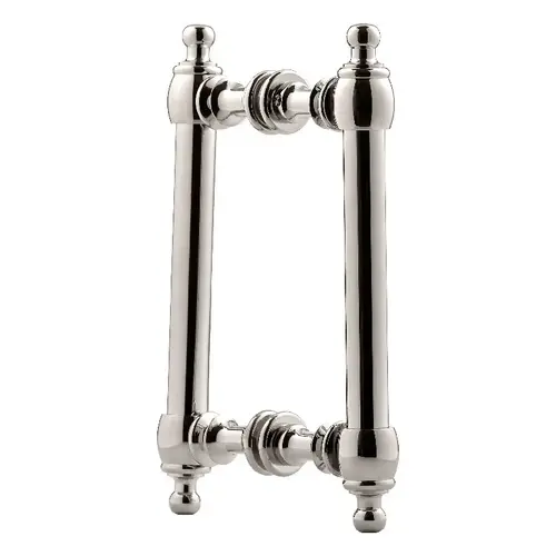 6 Inches Center To Center Antique Style Shower Door Handle Back to Back Mount Polished Nickel 6 Inches Center To Center Antique Style Shower Door Handle Back to Back Mount Polished Nickel