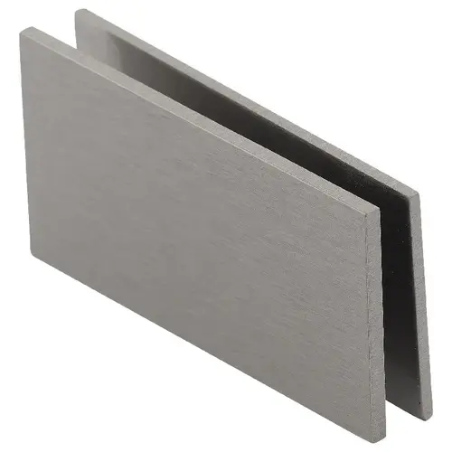 Square Corners Glass to Glass Clip 180 Degree Brushed Nickel Square Corners Glass to Glass Clip 180 Degree Brushed Nickel