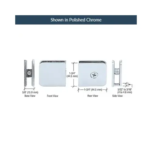 Traditional Series Wall Mount Glass Clip Brushed Nickel Traditional Series Wall Mount Glass Clip Brushed Nickel