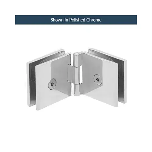 Adjustable Square Glass To Glass Mount Clip Polished Brass