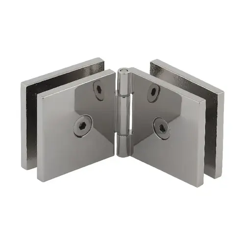 Adjustable Square Glass To Glass Mount Clip Polished Nickel