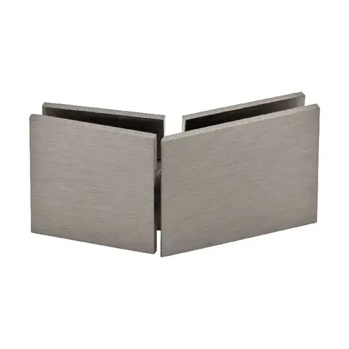 Designer Square Pivoting Glass-to-Glass Operable Transom Clip 135 Degree Brushed Nickel