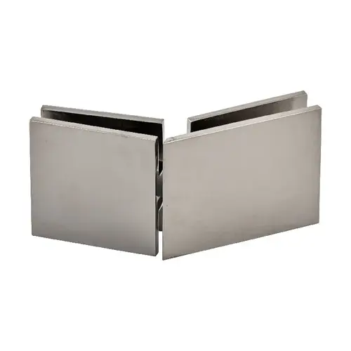 Designer Square Pivoting Glass-to-Glass Operable Transom Clip 135 Degree Polished Nickel