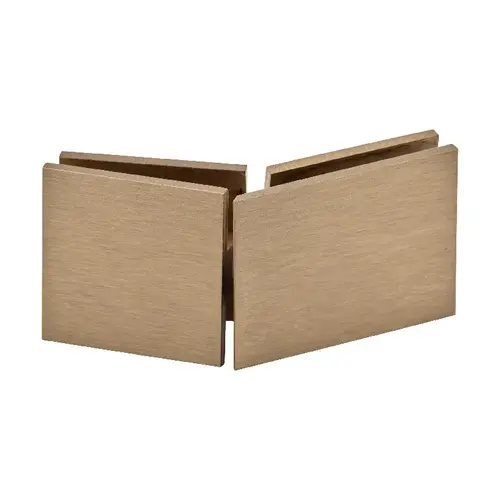 Designer Square Pivoting Glass-to-Glass Operable Transom Clip 135 Degree Satin-Brass