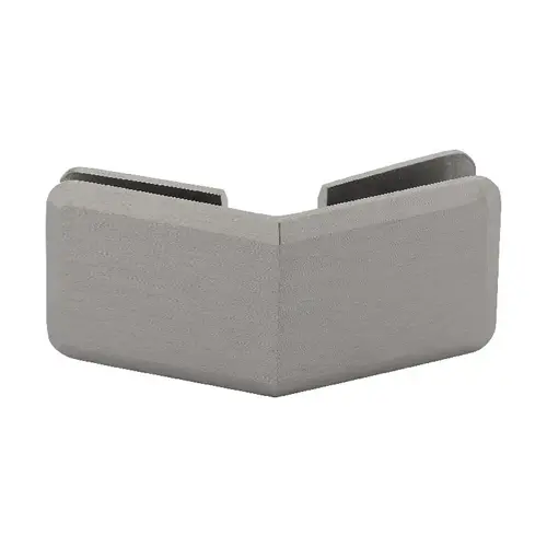 Premier Beveled Glass-to-Glass Clip 135 Degree Brushed Nickel