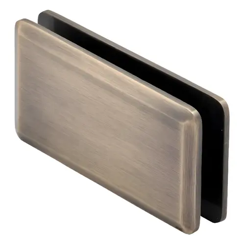 Premier Beveled Glass-to-Glass Clip 180 Degree Antique Brass Premier Beveled Glass-to-Glass Clip 180 Degree Antique Brass