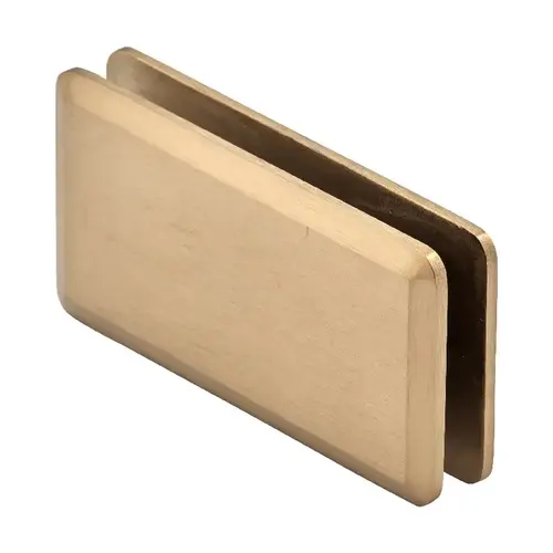 Premier Beveled Glass-to-Glass Clip 180 Degree Satin-Brass Premier Beveled Glass-to-Glass Clip 180 Degree Satin-Brass