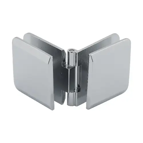 Adjustable Beveled Glass To Glass Mount Clip Polished Chrome