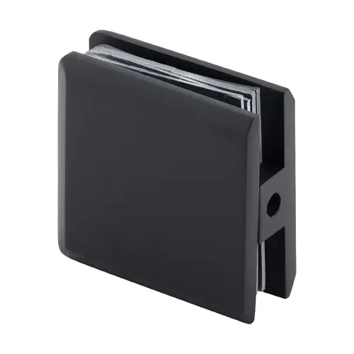 Coronado Series Beveled Edge Glass To Wall Mount Clip Allen Style Clamp Screws Black Nickel