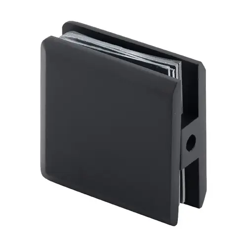 Coronado Series Beveled Edge Glass To Wall Mount Clip Allen Style Clamp Screws Matte Black