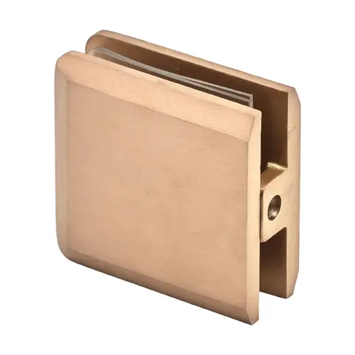 Coronado Series Beveled Edge Glass To Wall Mount Clip Allen Style Clamp Screws Brushed Bronze