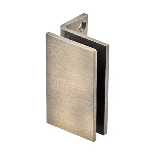 Designer Series Wall Mount Glass Clamp Antique Brass