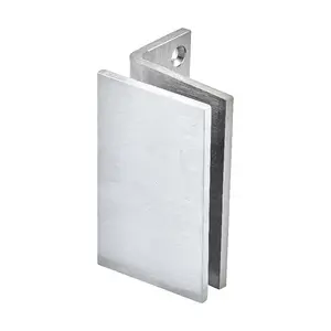 Brixwell C-WM-SC Designer Series Wall Mount Glass Clamp Satin-Chrome