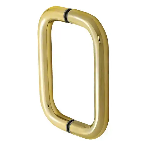 6 Inches Center To Center Standard Tubular Shower Door Handle Back To Back Mount 24K Gold 6 Inches Center To Center Standard Tubular Shower Door Handle Back To Back Mount 24K Gold