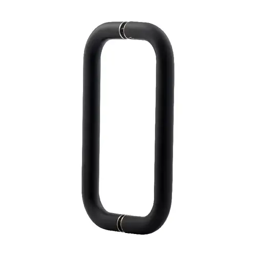 8 Inches Center To Center Standard Tubular Shower Door Handle Back To Back Mount Matte Black 8 Inches Center To Center Standard Tubular Shower Door Handle Back To Back Mount Matte Black