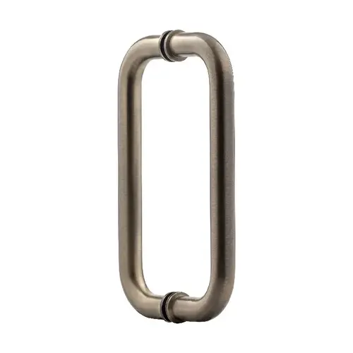 8 Inches Center To Center Standard Tubular Shower Door Handle Back To Back Mount W/Washers Antique Brass 8 Inches Center To Center Standard Tubular Shower Door Handle Back To Back Mount W/Washers Antique Brass