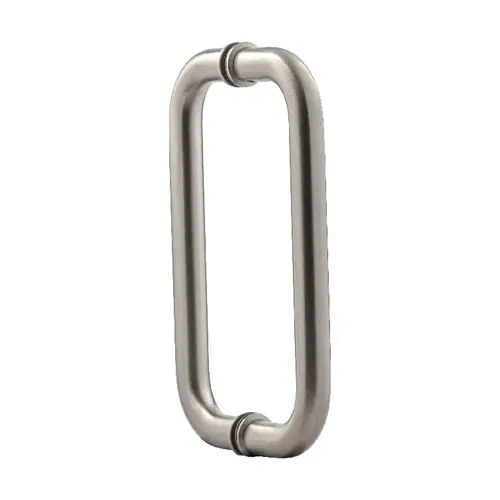 8 Inches Center To Center Standard Tubular Shower Door Handle Back To Back Mount W/Washers Brushed Nickel 8 Inches Center To Center Standard Tubular Shower Door Handle Back To Back Mount W/Washers Brushed Nickel