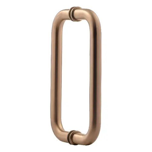 8 Inches Center To Center Standard Tubular Shower Door Handle Back To Back Mount W/Washers Brushed Bronze