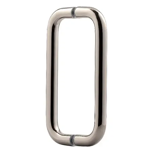 8 Inches Center To Center X 3/4 Inch Diameter Deluxe Solid Back To Back Handle Polished Nickel 8 Inches Center To Center X 3/4 Inch Diameter Deluxe Solid Back To Back Handle Polished Nickel