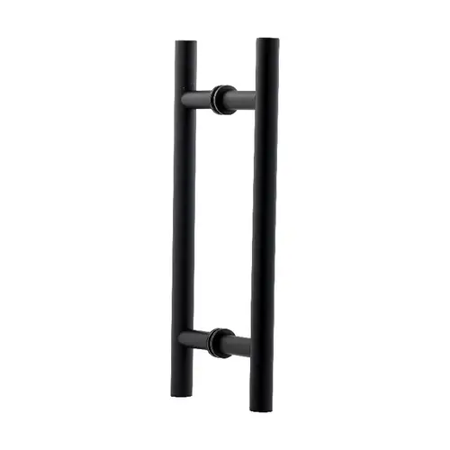 8 Inches Center To Center Ladder Push Pull Handle Back To Back Mount Matte Black