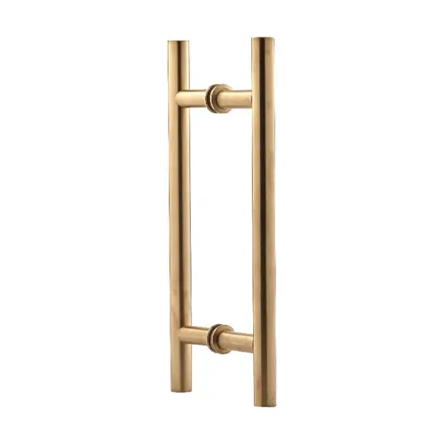8 Inches Center To Center Ladder Push Pull Handle Back To Back Mount Satin-Brass 8 Inches Center To Center Ladder Push Pull Handle Back To Back Mount Satin-Brass