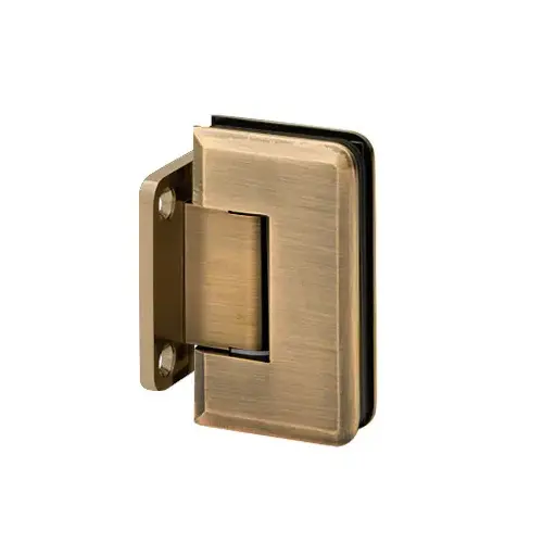 Majestic Series Glass To Wall Mount Shower Door Hinge With Short Back Plate Antique Brass